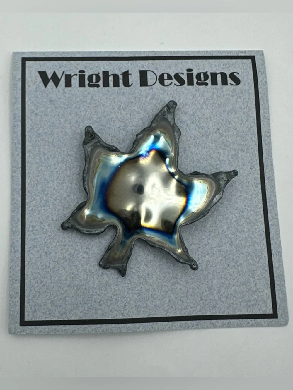 🌼 Hand Crafted Leaf Metal Art Artesian Pin Brooch